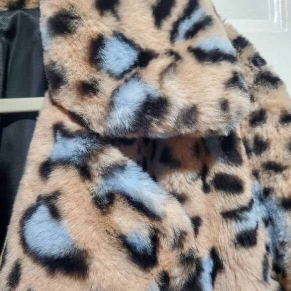 With the Girls x Avec Les Filles Leopard Print Faux Fur Coat Plus Size 2X - Picture 4 of 12